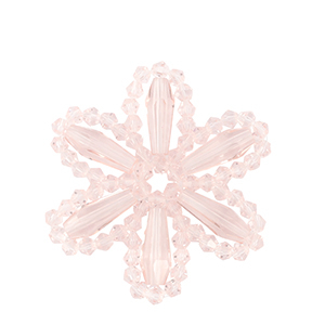 Top Facett Perlen Anh&auml;nger Blume Pink
