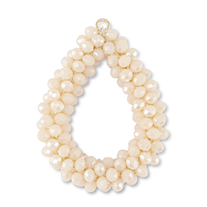 Top Facett Anh&auml;nger Tropfen Vanilla white