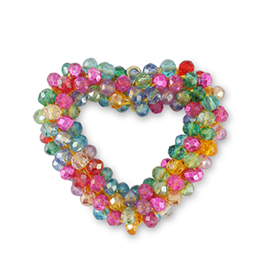 Top Facett Anh&auml;nger Herz Multicolour