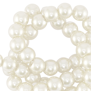 Glaswachsperlen 4mm Off white
