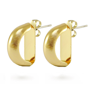 Brass TQ Metall Ohrstecker Gold