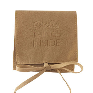 Schmuckbeutel "Pretty things inside" Sierra brown