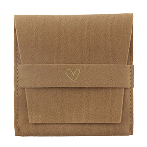 Schmuckbeutel Heart Sierra brown-gold