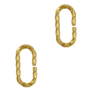 Stainless Steel - Rostfrei Stahl Schmuckzubeh&ouml;r Bindering Gold