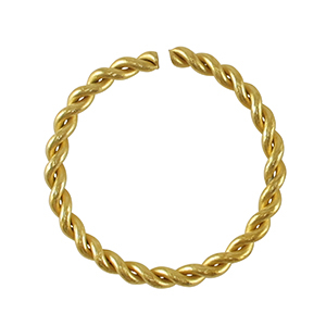 Stainless Steel - Rostfrei Stahl Schmuckzubeh&ouml;r Bindering Gold