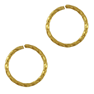 Stainless Steel - Rostfrei Stahl Schmuckzubeh&ouml;r Bindering Gold
