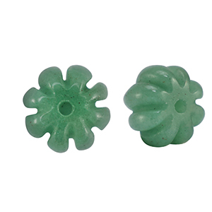 Naturstein Perlen Aventurinquarz Blume Green