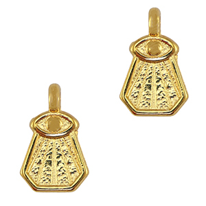Metall Anh&auml;nger DQ Auge Gold (Nickelfrei)
