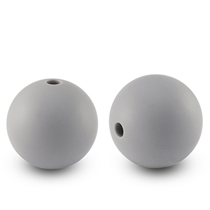 Silikonperlen 15mm runden Grey