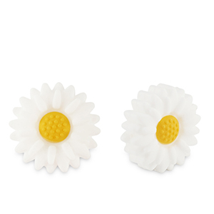 Silikonperlen Blume White