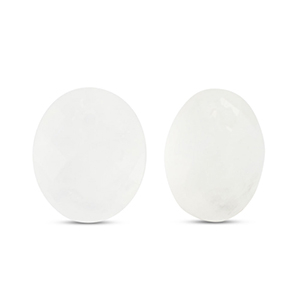 Naturstein Anh&auml;nger Glas Oval White