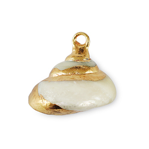 Muschel Anh&auml;nger Specials Schnecke Pearl-gold