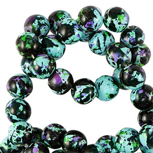 Perlen Keramik 8mm Multicolor