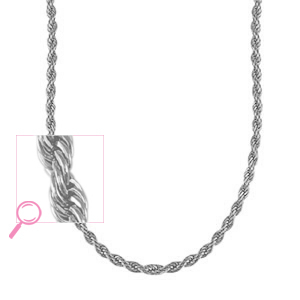 Ketten aus Stainless Steel - Rostfreiem Stahl Verdreht Silver