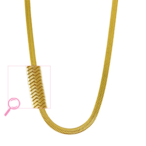 Ketten aus Stainless Steel - Rostfreiem Stahl Schlangenkette Gold