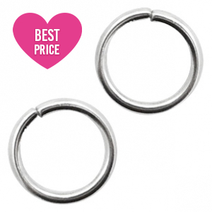 Stainless Steel - Rostfreiem Stahl Schmuckzubeh&ouml;r Binderinge 6mm Antik silber