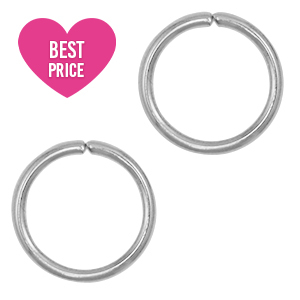 Stainless Steel - Rostfrei Stahl Schmuckzubeh&ouml;r Bindering 10mm Silber
