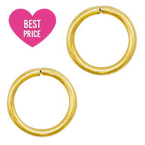 Stainless Steel - Rostfrei Stahl Schmuckzubeh&ouml;r Bindering 8mm Gold
