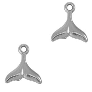 Stainless Steel - Rostfrei Stahl Anh&auml;nger Schwanzflosse Silver