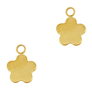 Stainless Steel - Rostfrei Stahl Anh&auml;nger Blume Gold