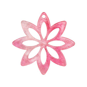 Resin Anh&auml;nger Blume Pink