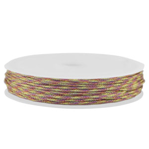 Makramee Band geflochten 1mm Purple-green metallic