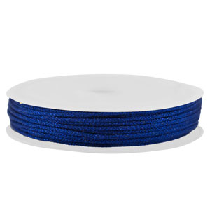 Makramee Band geflochten 0,8mm Blue metallic