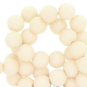 6 mm Acrylperlen Vanilla white