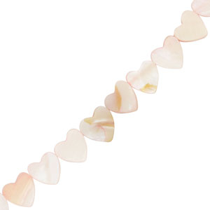 Muschel Perlen Herz Light pink