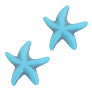 Keramik T&uuml;rkis Perlen Seestern Turquoise blue