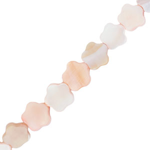 Muschel Perlen Blume Light pink