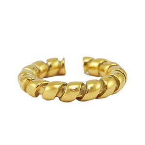 Ringe aus Stainless Steel - Rostfreiem Stahl Verdreht Gold