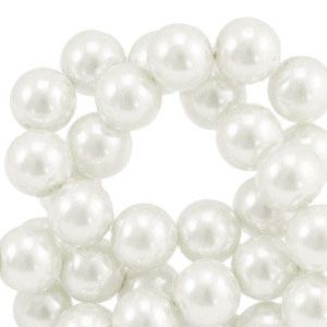 Glaswachsperlen 6mm White