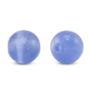 6 mm Glasperlen Cat's Eye Lavender blue