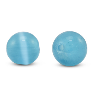 6 mm Glasperlen Cat's Eye Sky blue