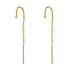 Ohrringe aus Stainless Steel - Rostfreiem Stahl mit &Ouml;se Gold