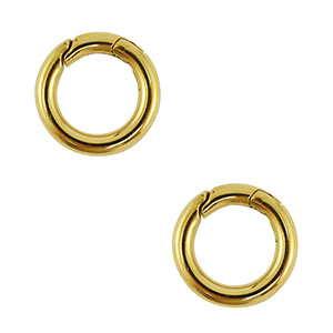 Stainless Steel - Rostfreiem Stahl Schmuckzubeh&ouml;r Karabiner Rund Gold