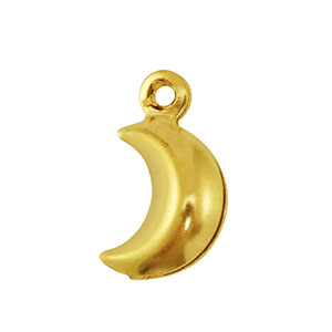 Stainless Steel - Rostfrei Stahl Anh&auml;nger Mond Gold