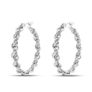 Ohrringe aus Stainless Steel - Rostfreiem Stahl Creolen Silver