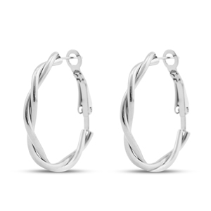 Ohrringe aus Stainless Steel - Rostfreiem Stahl Creolen Silver