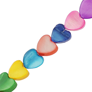 Muschel Perlenn Herz Multicolour