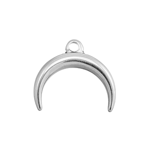 Stainless Steel - Rostfrei Stahl Anh&auml;nger Mond Silver