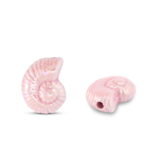 DQ Griechische Keramik Perlen Muschel Baby pink