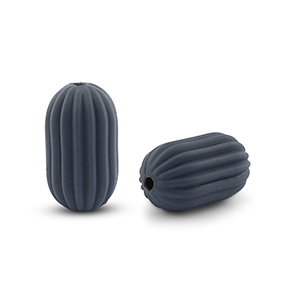 Acryl Perlen Oval Anthracite