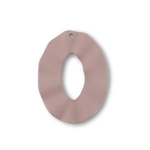 Acryl Anh&auml;nger Oval Taupe brown