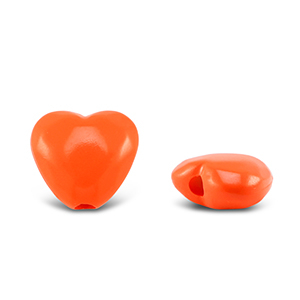 Acryl Perlen Herz Orange