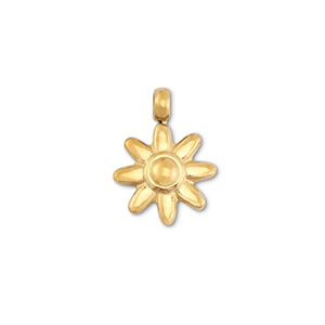 Stainless Steel - Rostfrei Stahl Anh&auml;nger Blume Gold