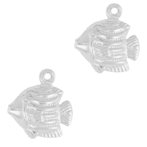 Stainless Steel - Rostfrei Stahl Anh&auml;nger Fisch Silver