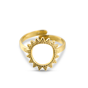 Ringe aus Stainless Steel - Rostfreiem Stahl Blume Gold