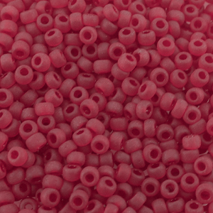 Miyuki Rocailles 8/0 Transparent matte ruby red 8-141F